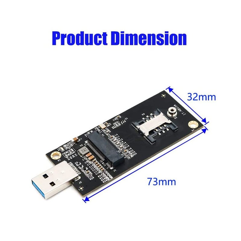 Mustpoint NGFF(M.2) Key B to USB 3.0 Adapter with SIM 6Pin Slot for WWAN/LTE Module - Image 5